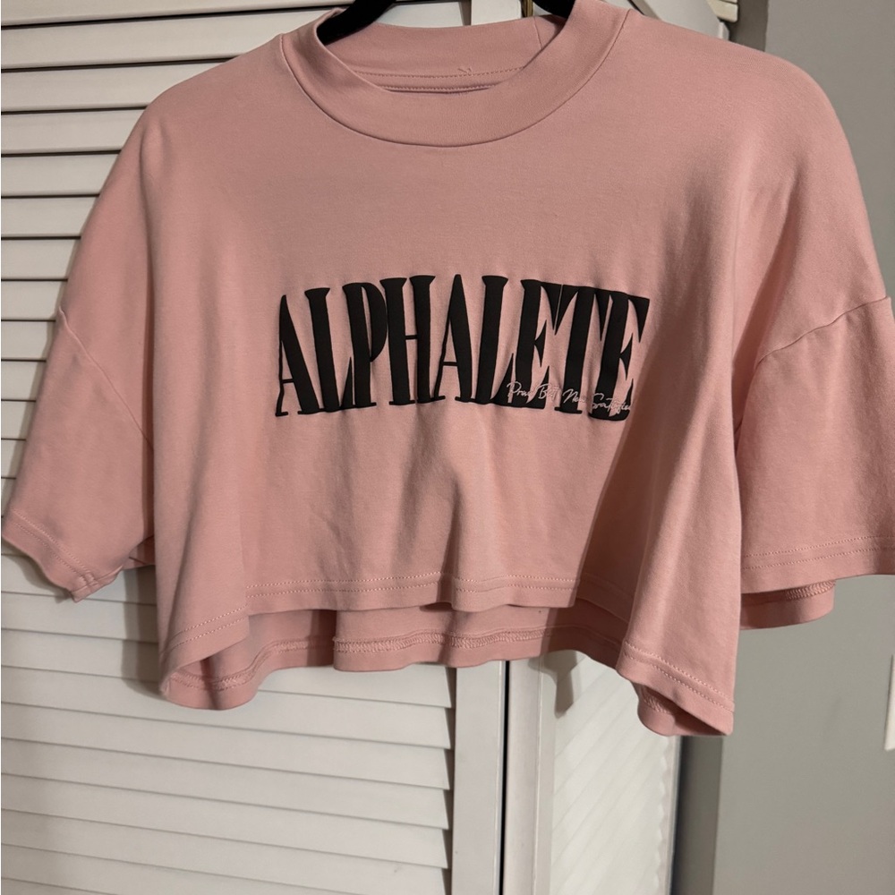 Alphalete Blush Pink Cropped Tee